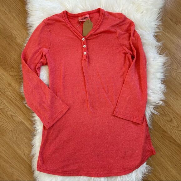 Michael Stars Tops - Michael Stars Maternity Top T Shirt Tunic Poppy Small Made in USA